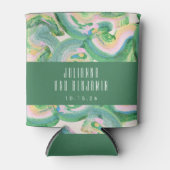 Moderne Künstlerische Hochzeit mit Abstrakter Wass Dosenkühler (Vorderseite)