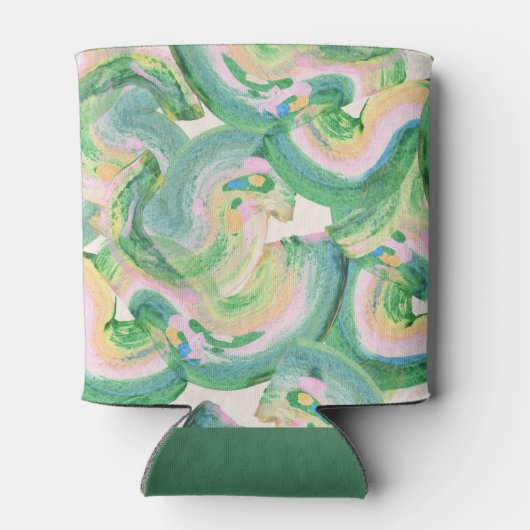 Moderne Künstlerische Hochzeit mit Abstrakter Wass Dosenkühler (Rückseite)