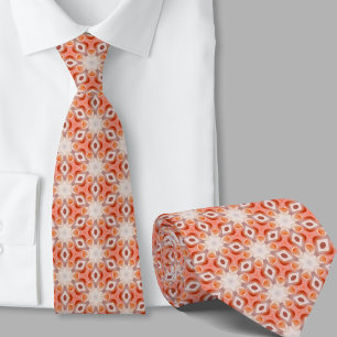 Moderne künstlerische orangefarbene Krawatte mit M