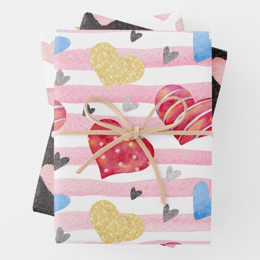 Moderne Künstlerische Papiertücher Geschenkpapier Set (Beispiel)