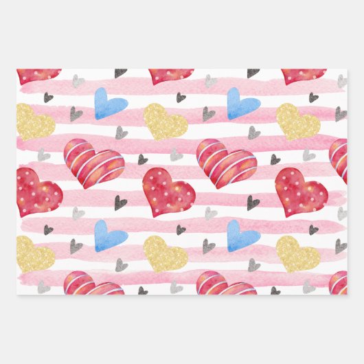 Moderne Künstlerische Papiertücher Geschenkpapier Set (Vorderseite)