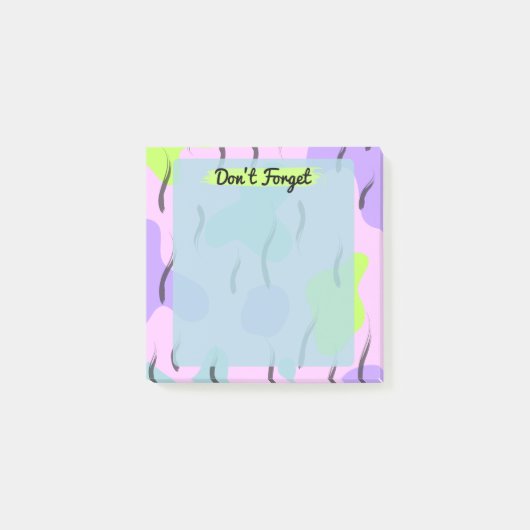 Moderne künstlerische Pastel Pinsel Vergessen Sie  Post-it Klebezettel (Vorderseite)