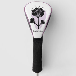 Moderne künstlerische personalisierte Blumenmuster Golf Headcover