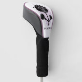 Moderne künstlerische personalisierte Blumenmuster Golf Headcover (angewinkelt)