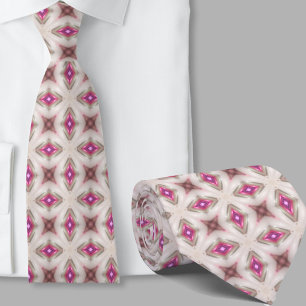 Moderne künstlerische rosa geometrische Halsbindem Krawatte