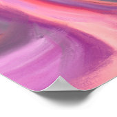 Moderne Künstlerische rosa Koralle Lila Abstrakte  Poster (Ecke)