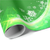Moderne künstlerische Schneeflocken WRAPPING PAPER Geschenkpapier (Rolleneckpunkt)