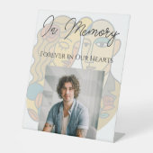 Moderne künstlerische Silhouette Hochzeit im Gedäc Sockelschild (Vorderseite)