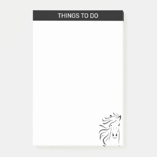 Moderne künstlerische Silhouette in Schwarzweiß Post-it Klebezettel