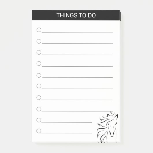 Moderne künstlerische Silhouette in Schwarzweiß Post-it Klebezettel (Vorderseite)