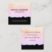 Moderne künstlerische Speckling Quadratische Visitenkarte (Vorne/Hinten)