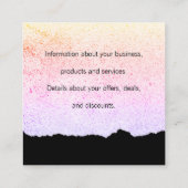 Moderne künstlerische Speckling Quadratische Visitenkarte (Rückseite)