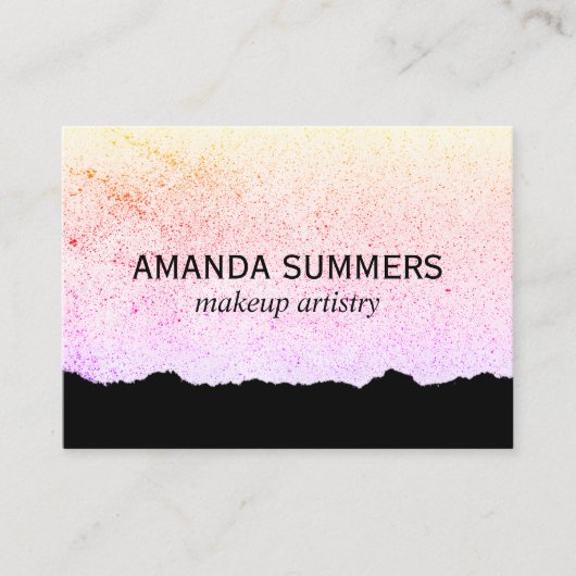 Moderne künstlerische Speckling Visitenkarte (Vorderseite)