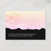 Moderne künstlerische Speckling Visitenkarte (Rückseite)