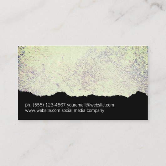 Moderne künstlerische Speckling Visitenkarte (Rückseite)