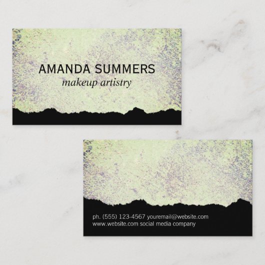 Moderne künstlerische Speckling Visitenkarte (Vorne/Hinten)