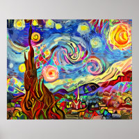 Moderne künstlerische Starry Night Painting