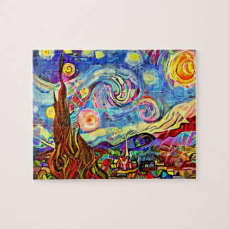 Moderne künstlerische Starry Night Painting Puzzle