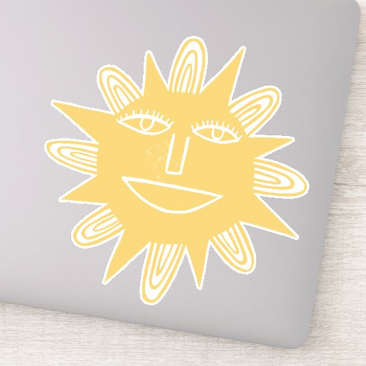 Moderne Künstlerische Sun Trendy Zeichnend Aufkleber (Detail)