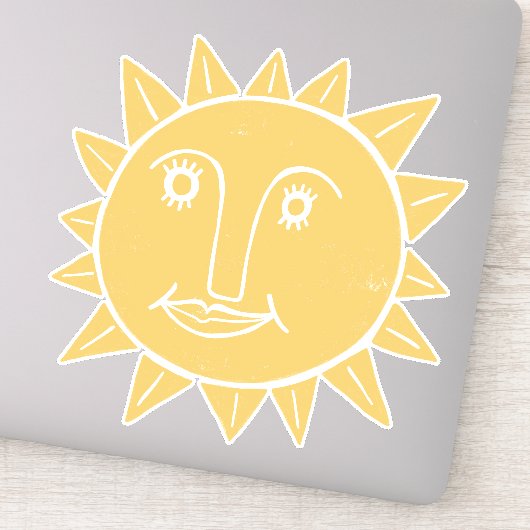 Moderne Künstlerische Sun Trendy Zeichnend Aufkleber (Detail)