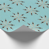 Moderne künstlerische Synchronschwimmer Geschenkpapier (Ecke)