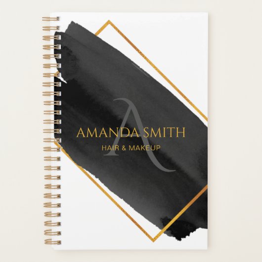 Moderne künstlerische Wasserfarbe und Gold Planer (Vorderseite)