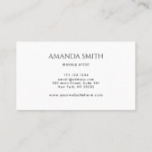 Moderne künstlerische Wasserfarbe und Gold Visitenkarte (Rückseite)