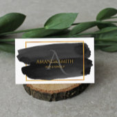 Moderne künstlerische Wasserfarbe und Gold Visitenkarte