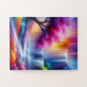 Moderne künstliche Intelligenz (AI) hat Abstrakten Puzzle (Horizontal)