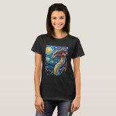Moderne Kunstmalerei Van Gogh Starry Night Dragon T-Shirt (Vorne ganz)