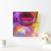 Moderne Kunstmauer Quadratische Wanduhr (Zuhause)