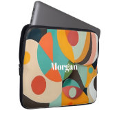 Moderne Kunstmonogramm oder Name im Stil der Mitte Laptopschutzhülle (Vorne Rechts)