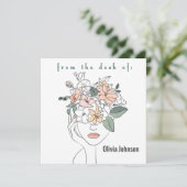 Moderne Kunstnotecard Stationery Persönlicher Name (Stehend Vorderseite)