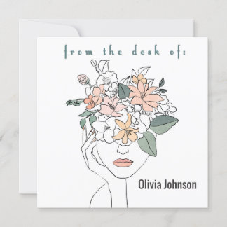 Moderne Kunstnotecard Stationery Persönlicher Name