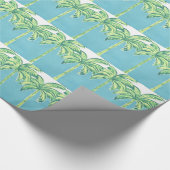 Moderne Kunstpalmen Geschenkpapier (Ecke)