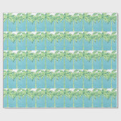 Moderne Kunstpalmen Geschenkpapier (Flach)