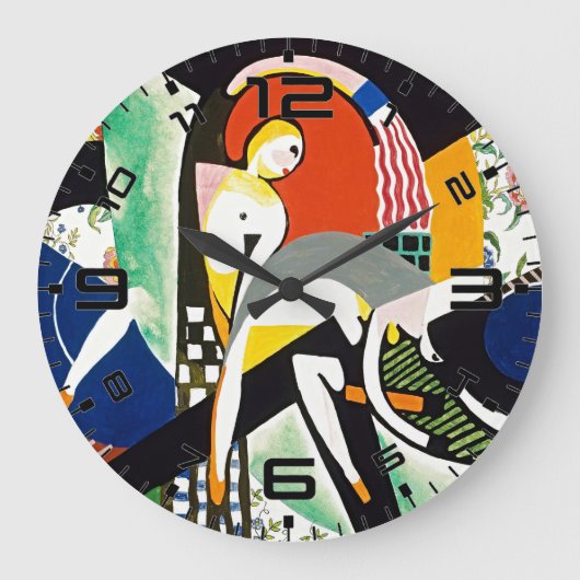 Moderne Kunstwanduhr Thundershower Große Wanduhr (Vorderseite)