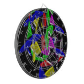 Moderne Kunstwerke , Farbexplosion Dartscheibe (Vorderseite Links)