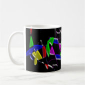 Moderne Kunstwerke , Farbexplosion Kaffeetasse (Links)