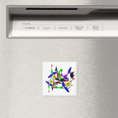Moderne Kunstwerke , Farbexplosion Magnet (In Situ (Geschirrspüler))