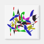Moderne Kunstwerke , Farbexplosion Magnet (Vorne)