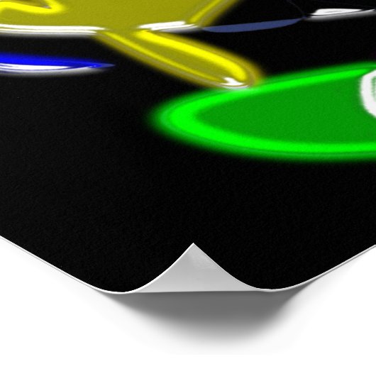 Moderne Kunstwerke , Farbexplosion Poster (Ecke)