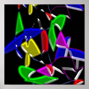 Moderne Kunstwerke , Farbexplosion Poster