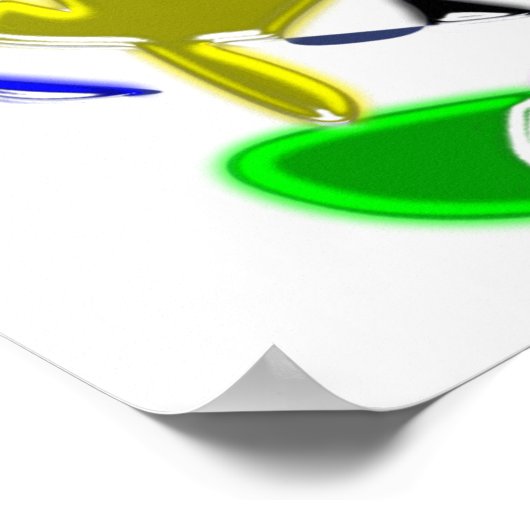 Moderne Kunstwerke , Farbexplosion Poster (Ecke)