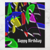 Moderne Kunstwerke , Farbexplosion Weinetikett (Einzelnes Label)