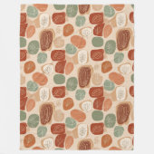 Moderne Kupfer-Boho-Formen-Decke Design Kunst Fleecedecke (Vorderseite)