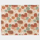 Moderne Kupfer-Boho-Formen-Decke Design Kunst Fleecedecke (Vorderseite (Horizontal))