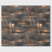 Moderne Kupfer-Bronze-Glanz Abstractes Muster Geschenkpapier (Flach)