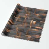 Moderne Kupfer-Bronze-Glanz Abstractes Muster Geschenkpapier (Ungerollt)