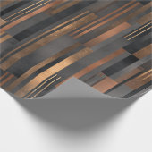 Moderne Kupfer-Bronze-Glanz-Abstrakt-Pattern Geschenkpapier (Ecke)